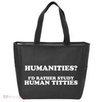Humanities ID Rather Study Human Titties Tote Bag thumb 0