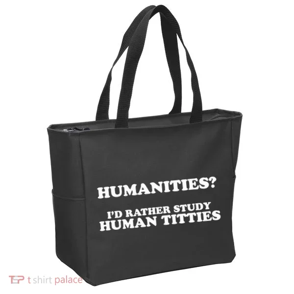 Humanities ID Rather Study Human Titties Tote Bag