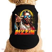 He Is Rizzin' Funny Jesus Christian Happy Easter Eggs  Doggie Tank thumb 0