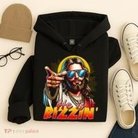 He Is Rizzin' Funny Jesus Christian Happy Easter Eggs  Hoodie thumb 4