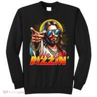 He Is Rizzin' Funny Jesus Christian Happy Easter Eggs  Sweatshirt thumb 0