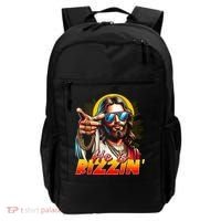 He Is Rizzin' Funny Jesus Christian Happy Easter Eggs  Backpack thumb 0