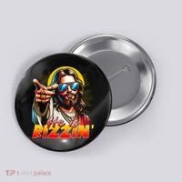 He Is Rizzin' Funny Jesus Christian Happy Easter Eggs  Button thumb 0