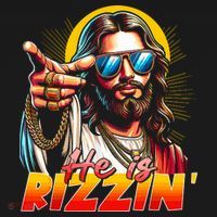 He Is Rizzin' Funny Jesus Christian Happy Easter Eggs  Mousepad thumb 1