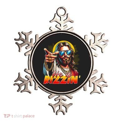 He Is Rizzin' Funny Jesus Christian Happy Easter Eggs  Ornament