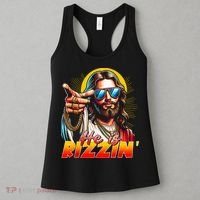 He Is Rizzin' Funny Jesus Christian Happy Easter Eggs  Women's Tank Top thumb 3