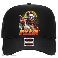 He Is Rizzin' Funny Jesus Christian Happy Easter Eggs  Hat thumb 0