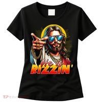 He Is Rizzin' Funny Jesus Christian Happy Easter Eggs  Women's T-Shirt thumb 0