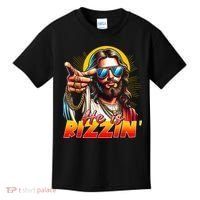He Is Rizzin' Funny Jesus Christian Happy Easter Eggs  Kids T-Shirt thumb 0