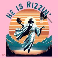 He Is Rizzin Basketball Jesus Retro Easter Christian Coaster thumb 2