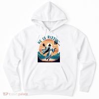 He Is Rizzin Basketball Jesus Retro Easter Christian Hoodie thumb 0