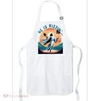 He Is Rizzin Basketball Jesus Retro Easter Christian Apron thumb 0