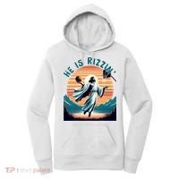 He Is Rizzin Basketball Jesus Retro Easter Christian Women's Hoodie thumb 0