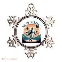 He Is Rizzin Basketball Jesus Retro Easter Christian Ornament thumb 0