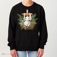 He Is Risen Lamb Cross Jesus Religious Christian Women Women's Sweatshirt thumb 0