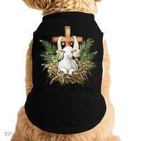 He Is Risen Lamb Cross Jesus Religious Christian Women Doggie Tank thumb 0