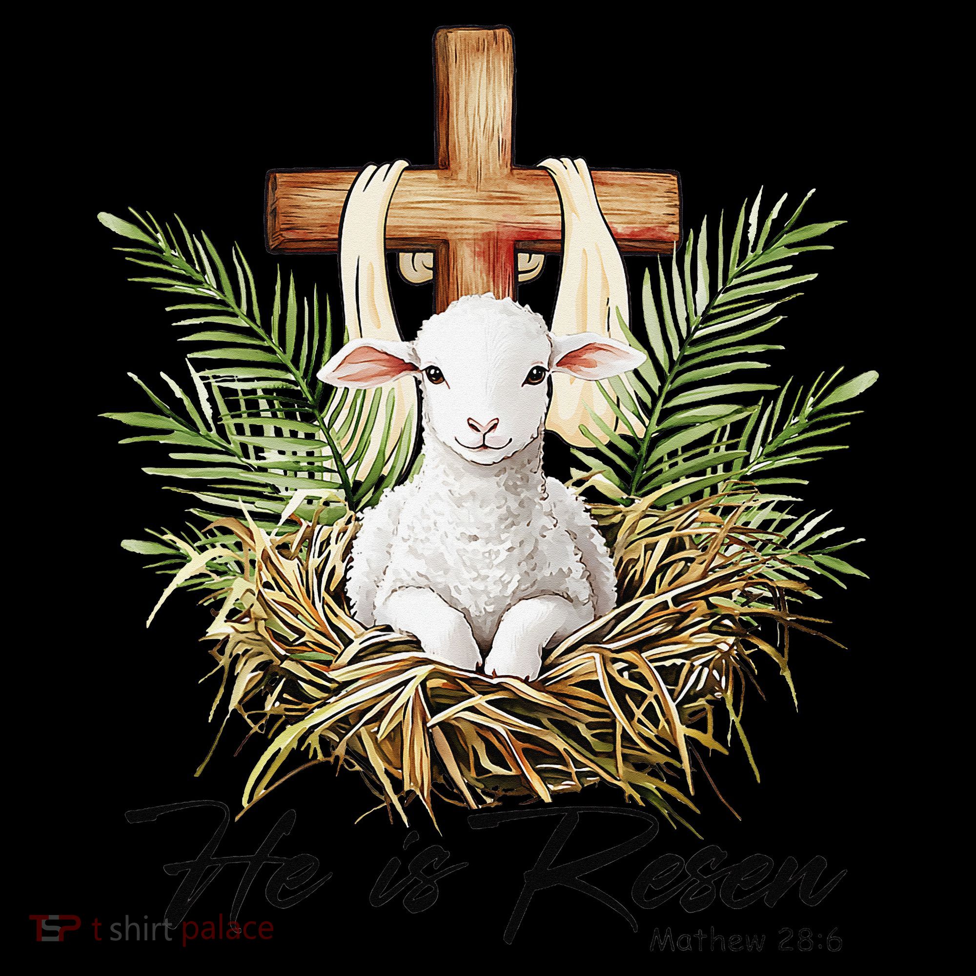 He Is Risen Lamb Cross Jesus Religious Christian Women Coffee Mug