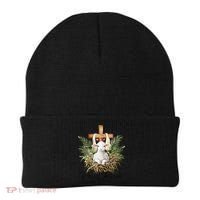 He Is Risen Lamb Cross Jesus Religious Christian Women Beanie thumb 0