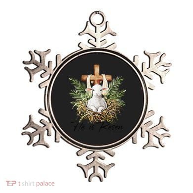 He Is Risen Lamb Cross Jesus Religious Christian Women Ornament