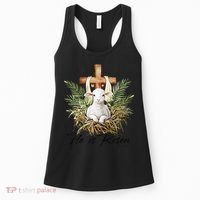 He Is Risen Lamb Cross Jesus Religious Christian Women Women's Tank Top thumb 0