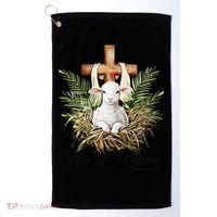 He Is Risen Lamb Cross Jesus Religious Christian Women Golf Towel thumb 0