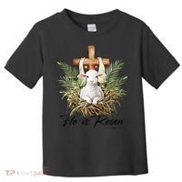 He Is Risen Lamb Cross Jesus Religious Christian Women Toddler T-Shirt thumb 0