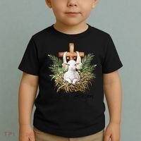 He Is Risen Lamb Cross Jesus Religious Christian Women Toddler T-Shirt thumb 2