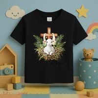 He Is Risen Lamb Cross Jesus Religious Christian Women Toddler T-Shirt thumb 3
