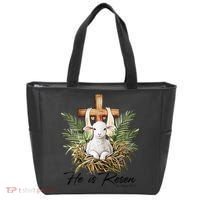 He Is Risen Lamb Cross Jesus Religious Christian Women Tote Bag thumb 0