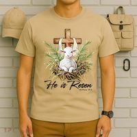 He Is Risen Lamb Cross Jesus Religious Christian Women T-Shirt thumb 6