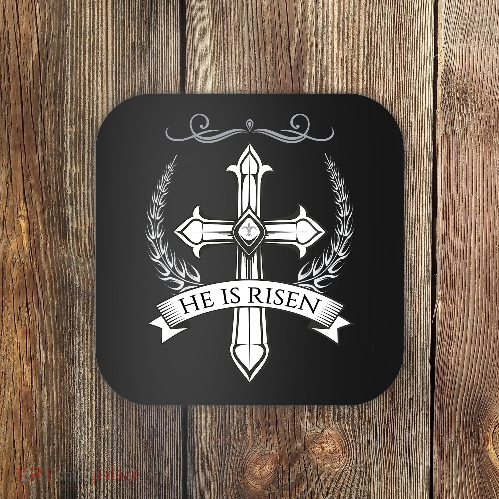 He Is Risen Easter Christ Coaster