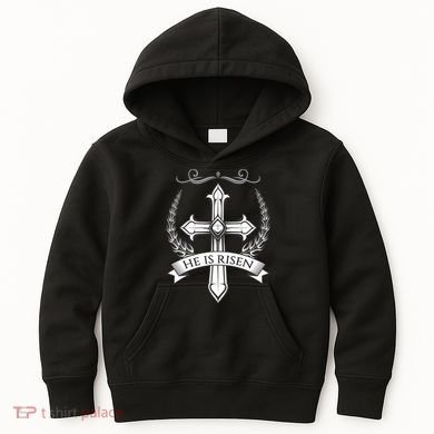 He Is Risen Easter Christ Kids Hoodie