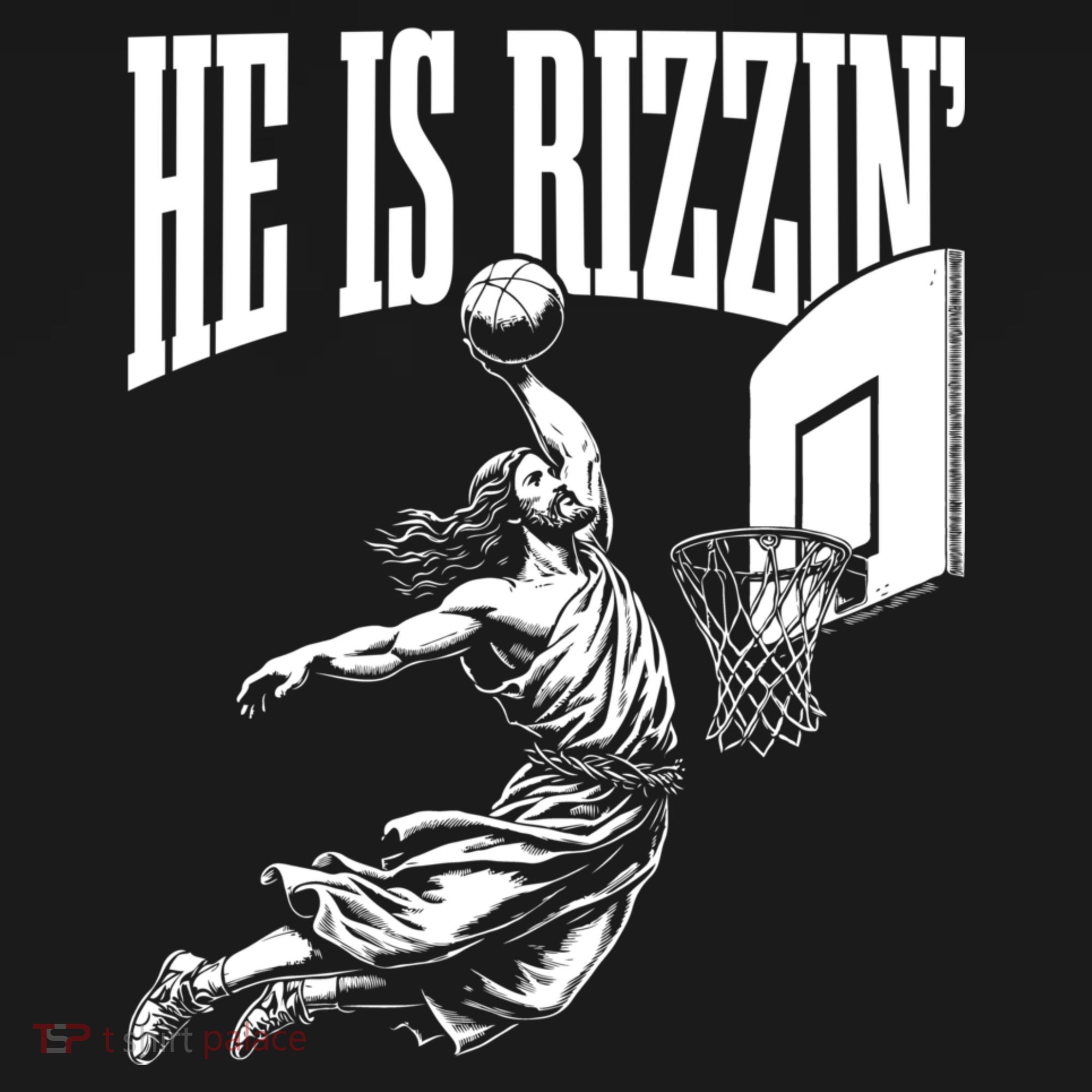 He Is Rizzin Funny Jesus Meme He Is Rizzen Women's Hoodie