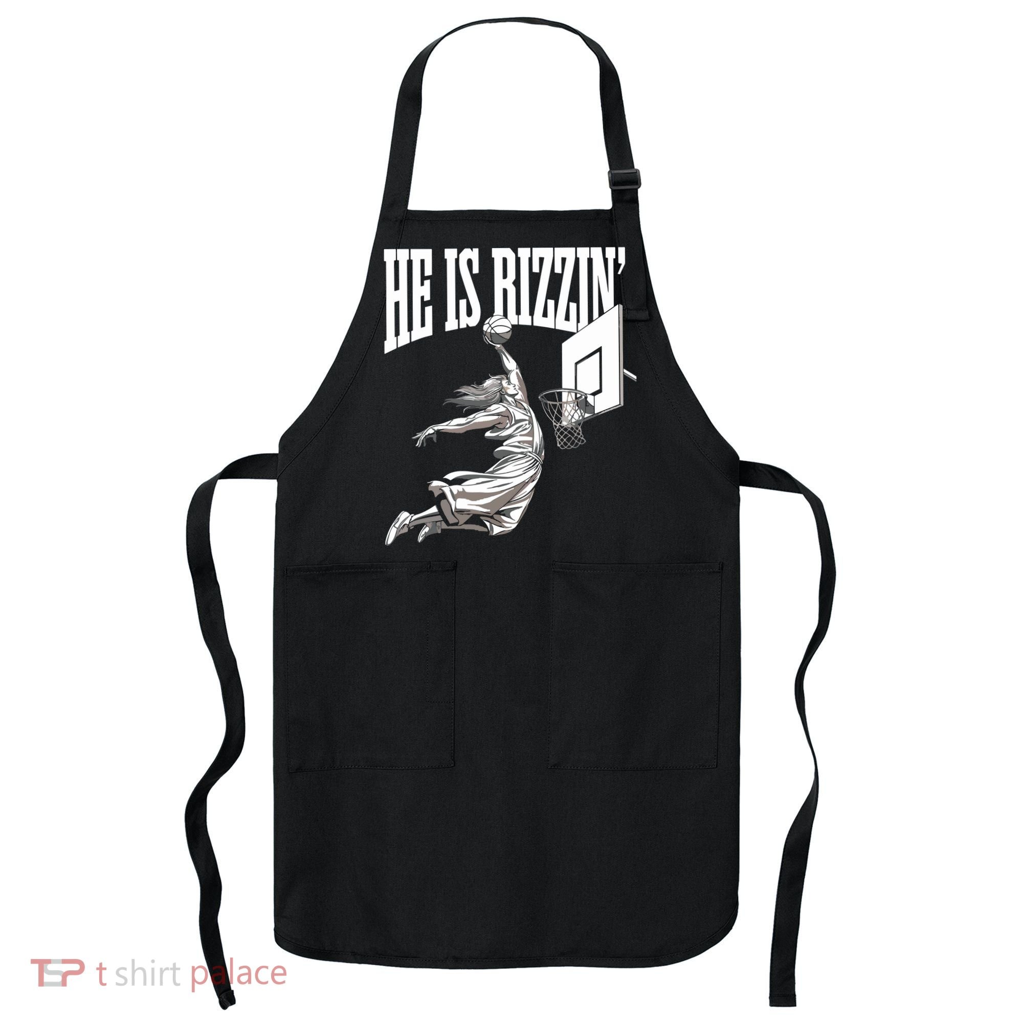 He Is Rizzin Basketball Jesus Dunk Memes Humor Apron