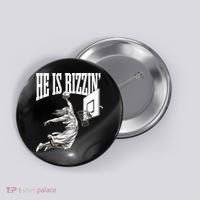 He Is Rizzin Basketball Jesus Dunk Memes Humor Button thumb 0