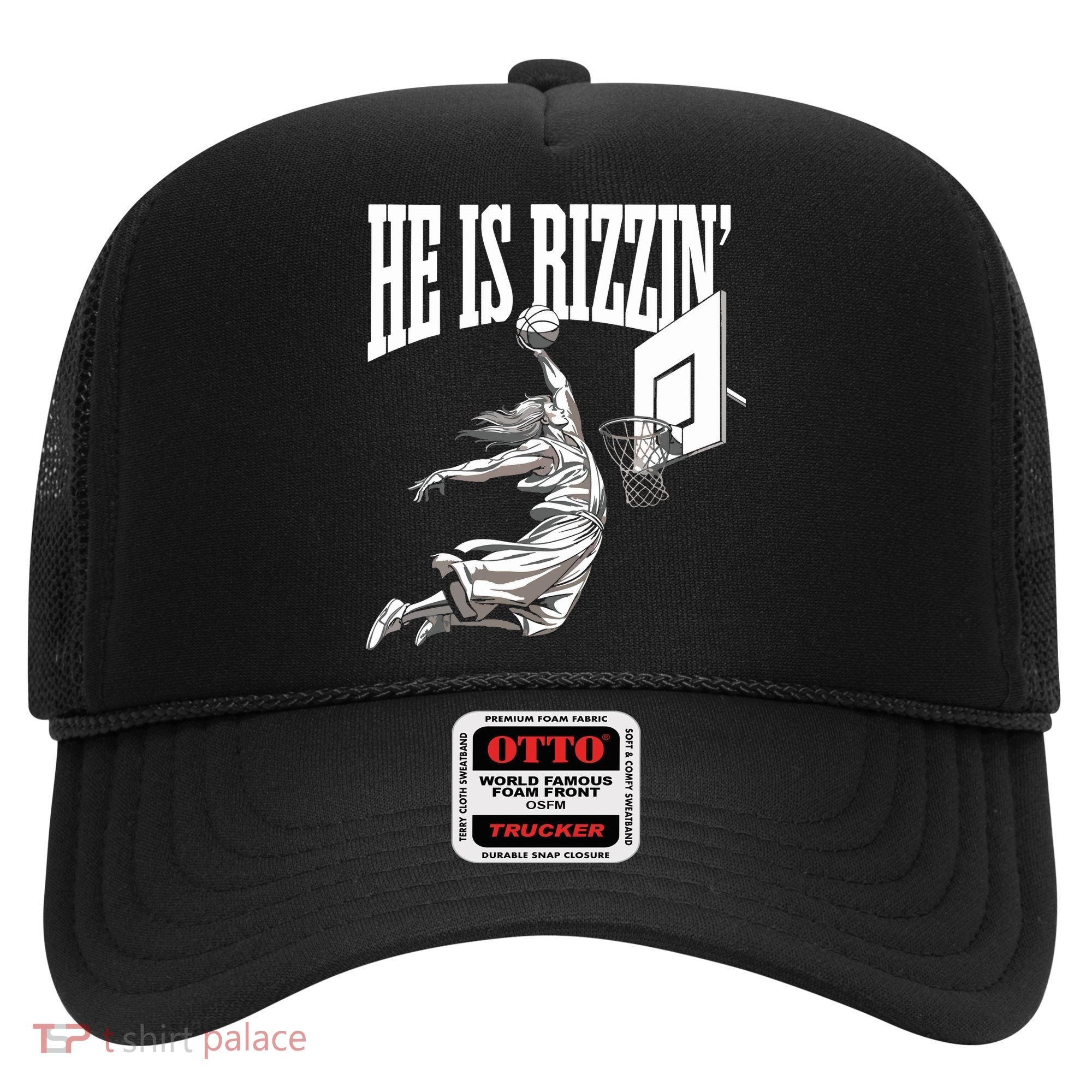 He Is Rizzin Basketball Jesus Dunk Memes Humor Hat
