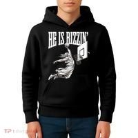He Is Rizzin Basketball Jesus Dunk Memes Humor Kids Hoodie thumb 4