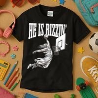 He Is Rizzin Basketball Jesus Dunk Memes Humor Kids T-Shirt thumb 3