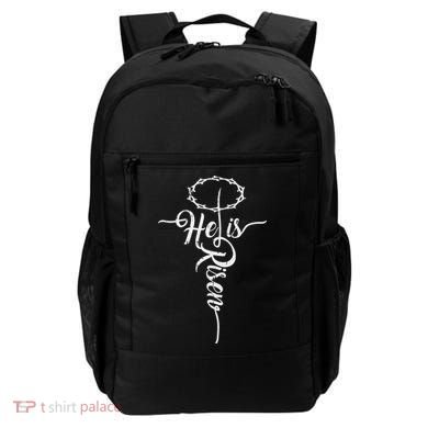 He Is Risen Cross Jesus Religious Easter Day Christians Backpack