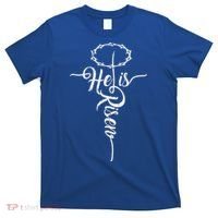 He Is Risen Cross Jesus Religious Easter Day Christians T-Shirt thumb 0