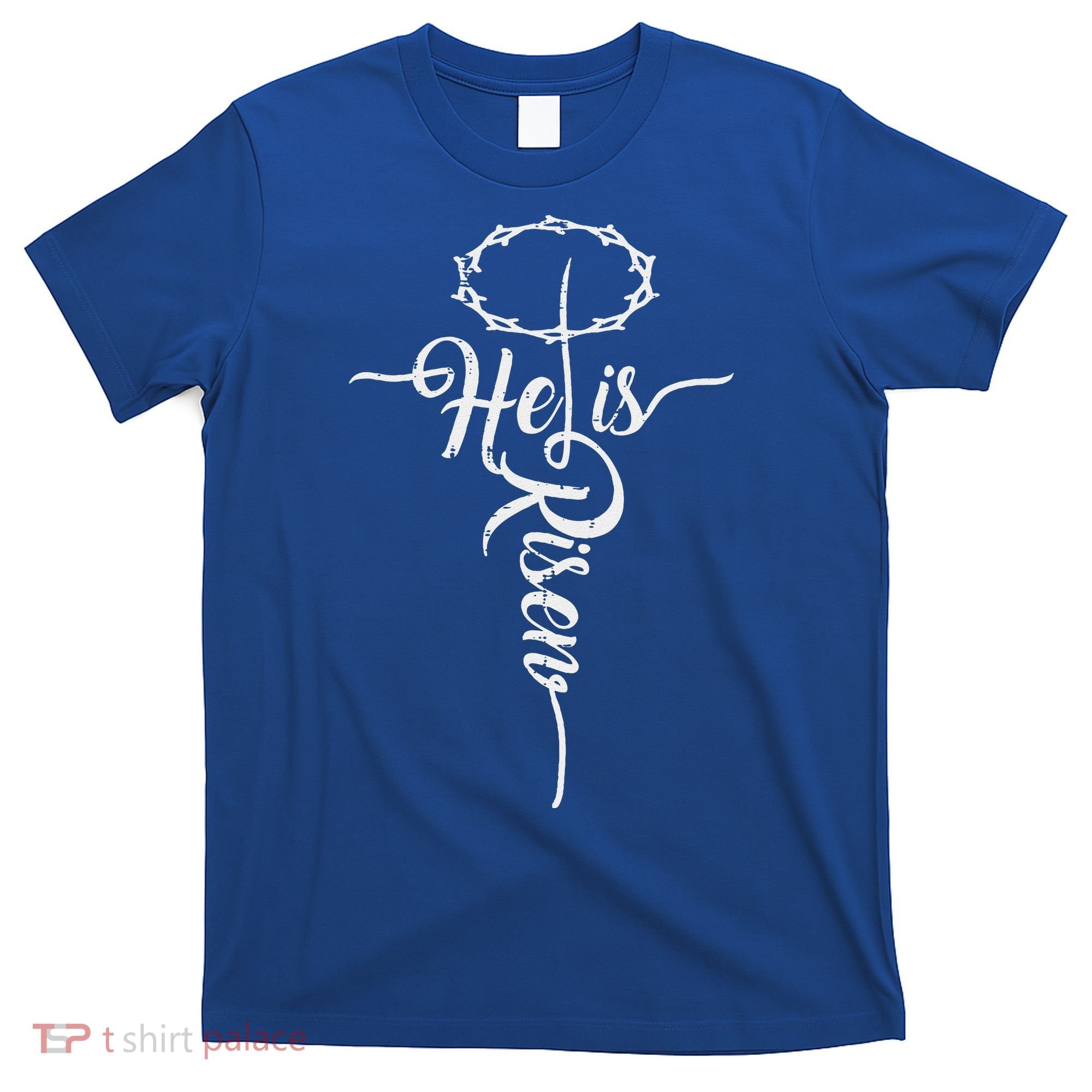He Is Risen Cross Jesus Religious Easter Day Christians T-Shirt