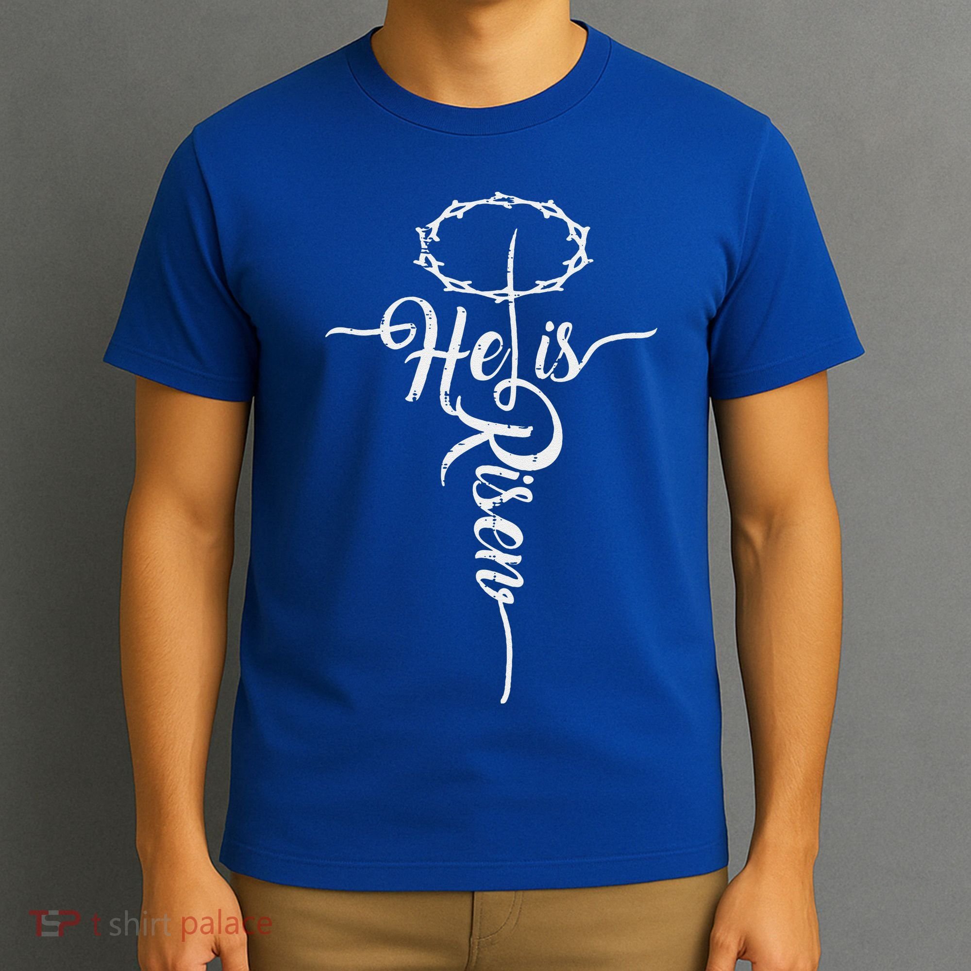 He Is Risen Cross Jesus Religious Easter Day Christians T-Shirt