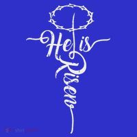 He Is Risen Cross Jesus Religious Easter Day Christians T-Shirt thumb 7