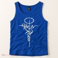 He Is Risen Cross Jesus Religious Easter Day Christians Tank Top thumb 2