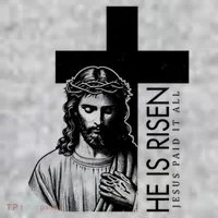 He Is Risen Jesus Paid It All Sweatshirt thumb 2