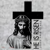 He Is Risen Jesus Paid It All Pajama Set thumb 2