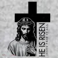 He Is Risen Jesus Paid It All Toddler T-Shirt thumb 2