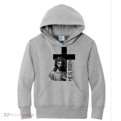 He Is Risen Jesus Paid It All Kids Hoodie