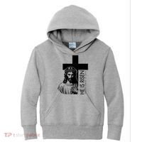 He Is Risen Jesus Paid It All Kids Hoodie thumb 0