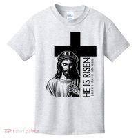 He Is Risen Jesus Paid It All Kids T-Shirt thumb 0